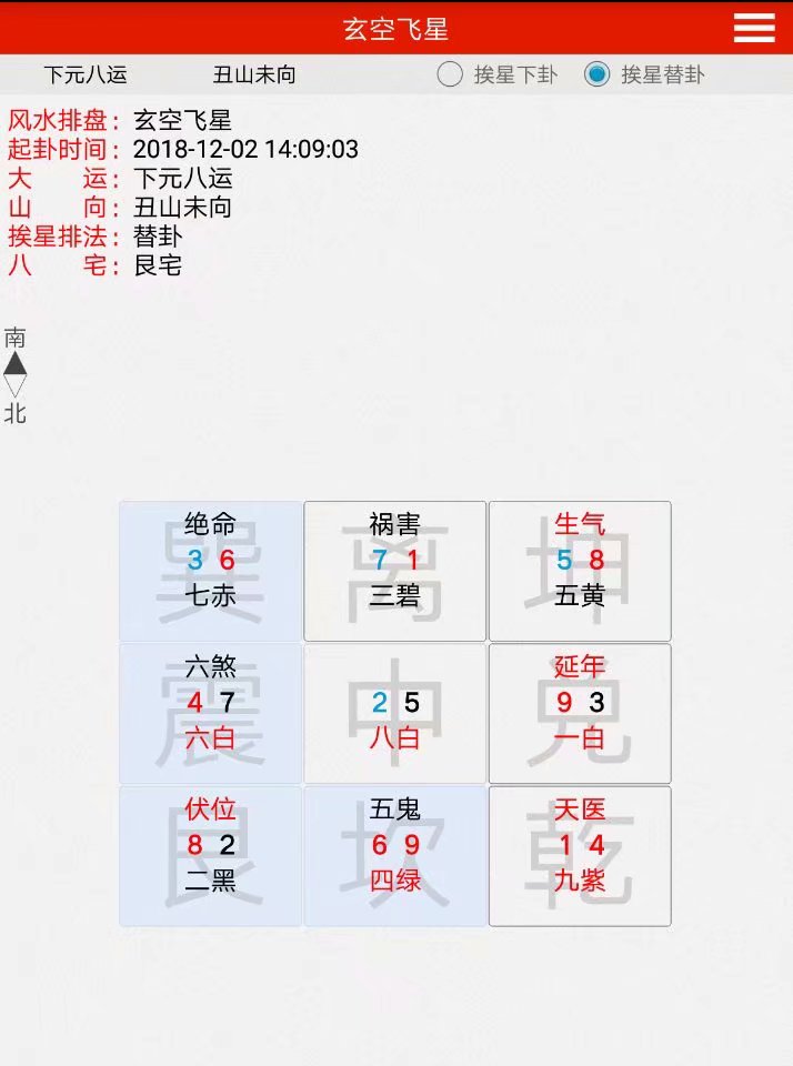 玄空飞星挨星替卦电子罗盘