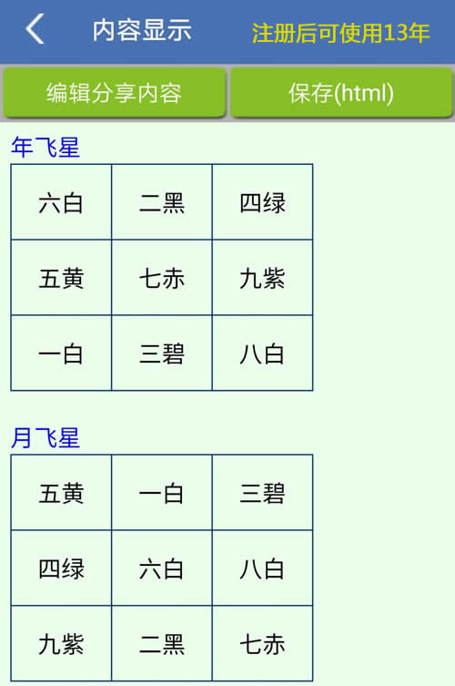 安卓手机版南方玄空风水软件年月日飞星排盘 